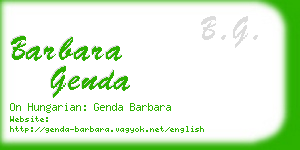 barbara genda business card